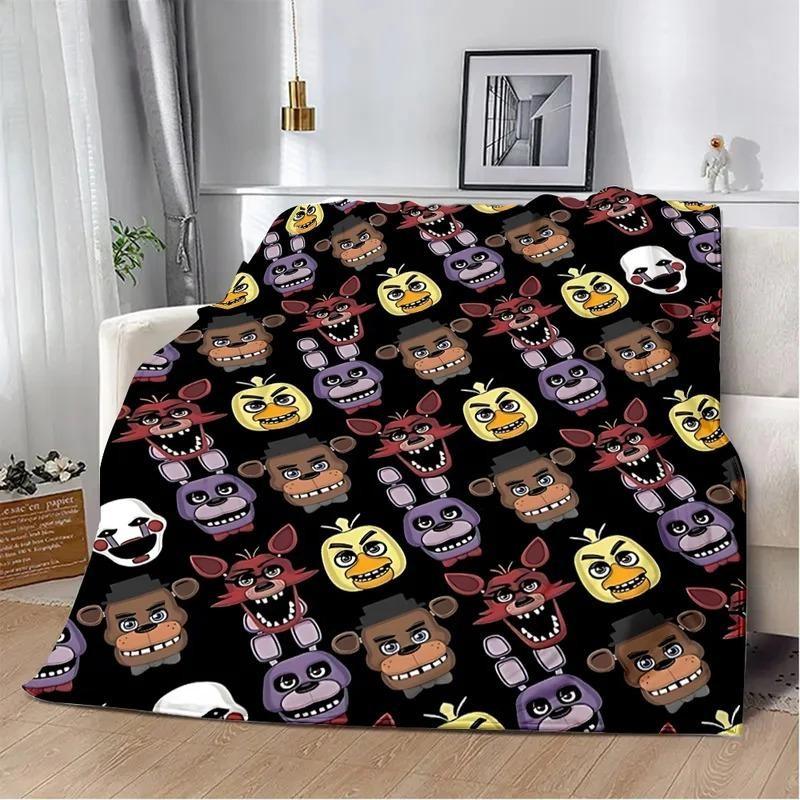 Cartoon Five Nights at Freddys Printed Blanket  Soft Comfortable Warm for Home Travel and Birthday Gifts