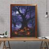 DIY Full Drill Diamond Painting Kit Spooky Halloween Night Full Moon Pumpkin Patch Rhinestone Canvas Art Relaxing Handmade Gift for Adults