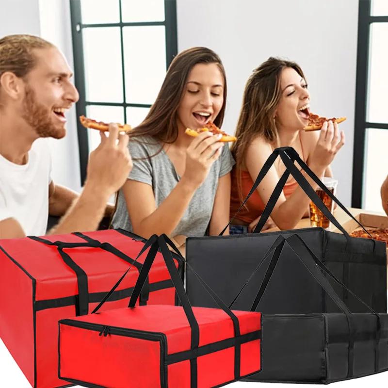 Sac de Livraison de Pizza Alimentaire Imperméable Réutilisable Chaud Froid Isolé Sac de Transport de Rangement pour Pizza et Aliments Épicerie Pique-nique Sac Alimentaire Portable