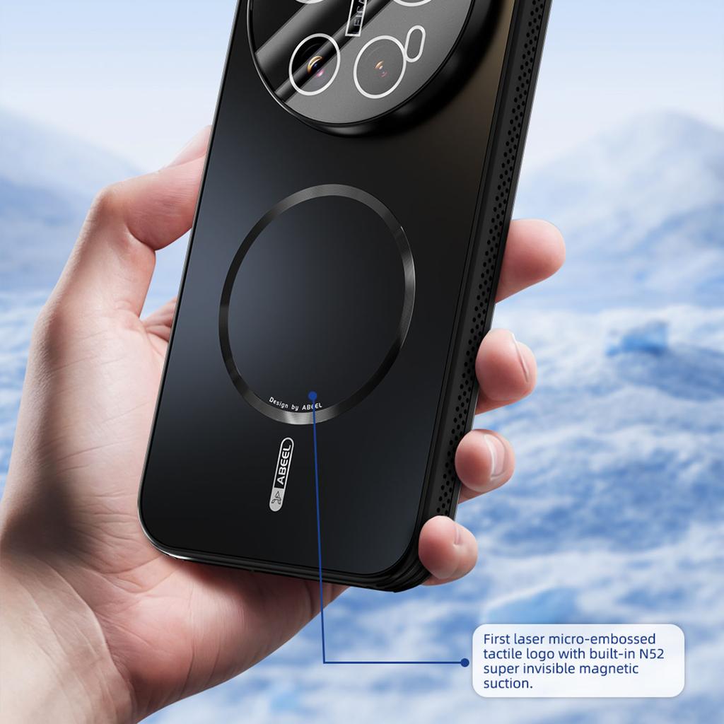 ABEEL For Xiaomi 17 Ultra 5G Magnetic Case TPU PC Cooling Matte Phone Back Cover with Lens Film