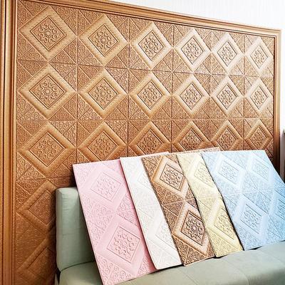 1/5/10Pcs 70*70cm Wallpaper Brick 3D Wall Sticker Foam Self Adhesive DIY  Living Room Decor Waterproof Paper