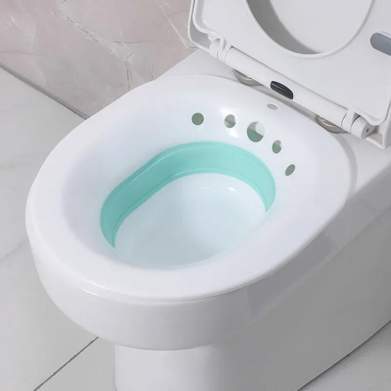 Faltbarer Toilettensitz Reinigungs-Einweich-Badewanne Schwanger Hämorrhoiden Whirlpool Bad Bidet Spülung Spezielles Waschbecken