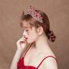 Bridal tiara red crown hair accessories forest fairy beauty toast dress wedding accessories crown gift