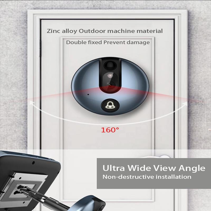 4.3Inches 1800mah Camera Electronic Cat Eye Camera Photo Monitor Home Wireless Video Doorbell LCD Digital Door Viewer Doorbell