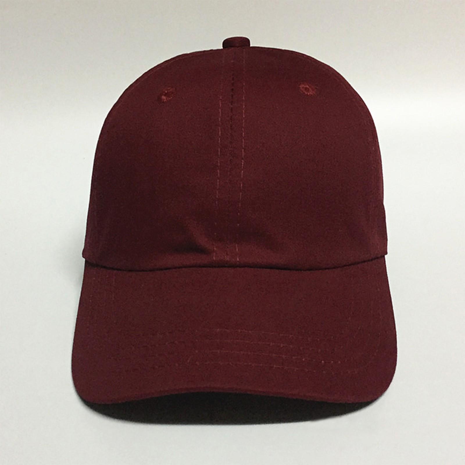 

Classic Adjustable Baseball Cap with Curved Visor and Six Panel Construction for Everyday Use and Outdoor Activities One Size винний