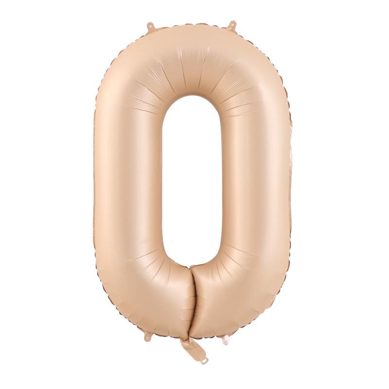 40 Inch Beige Cream Caramel Chocolate Color Retro Number Balloon 123456789 for Baby Shower Birthday Party Wedding Decoration