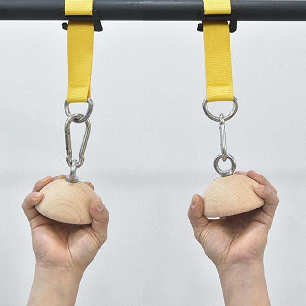 Hemi-sphere Hand Grip Ball Pull Up Training Ball Lightweight Wooden Grip Ball Solid Hand Grip Ball for Rock Climbing Training