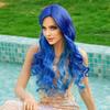 Women's Halloween Easter Mermaid Simulation Wig Long Curly Wig Cospaly Full Headgear Beauty Decoration Wig