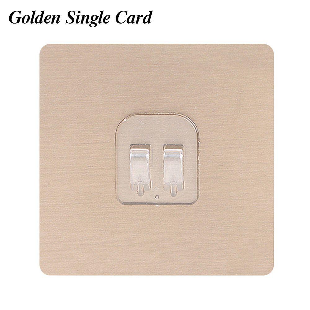 Safe And Firm Strong Self Adhesive Bathroom Kitchen Brushed Hook Free Punch Hook Magic Stickers Buckle Strong Non-marking Glue