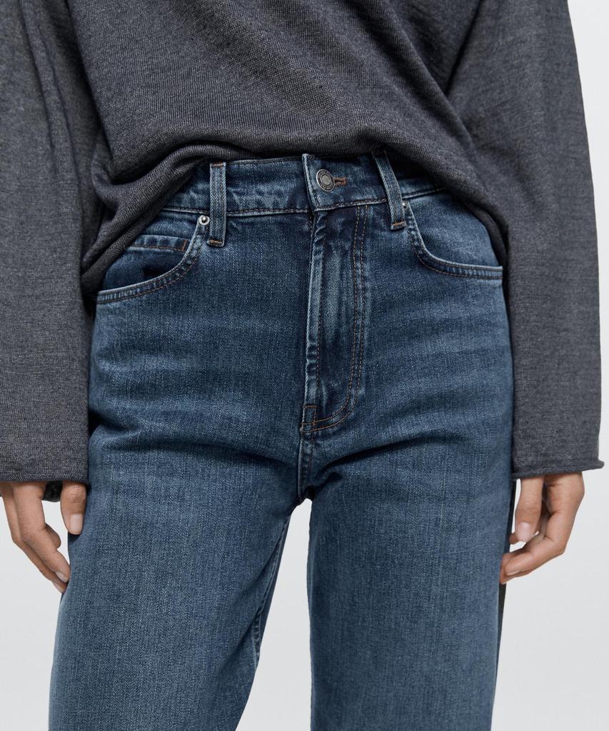 Masimodutti Mid-Waisted Straight Fit Jeans