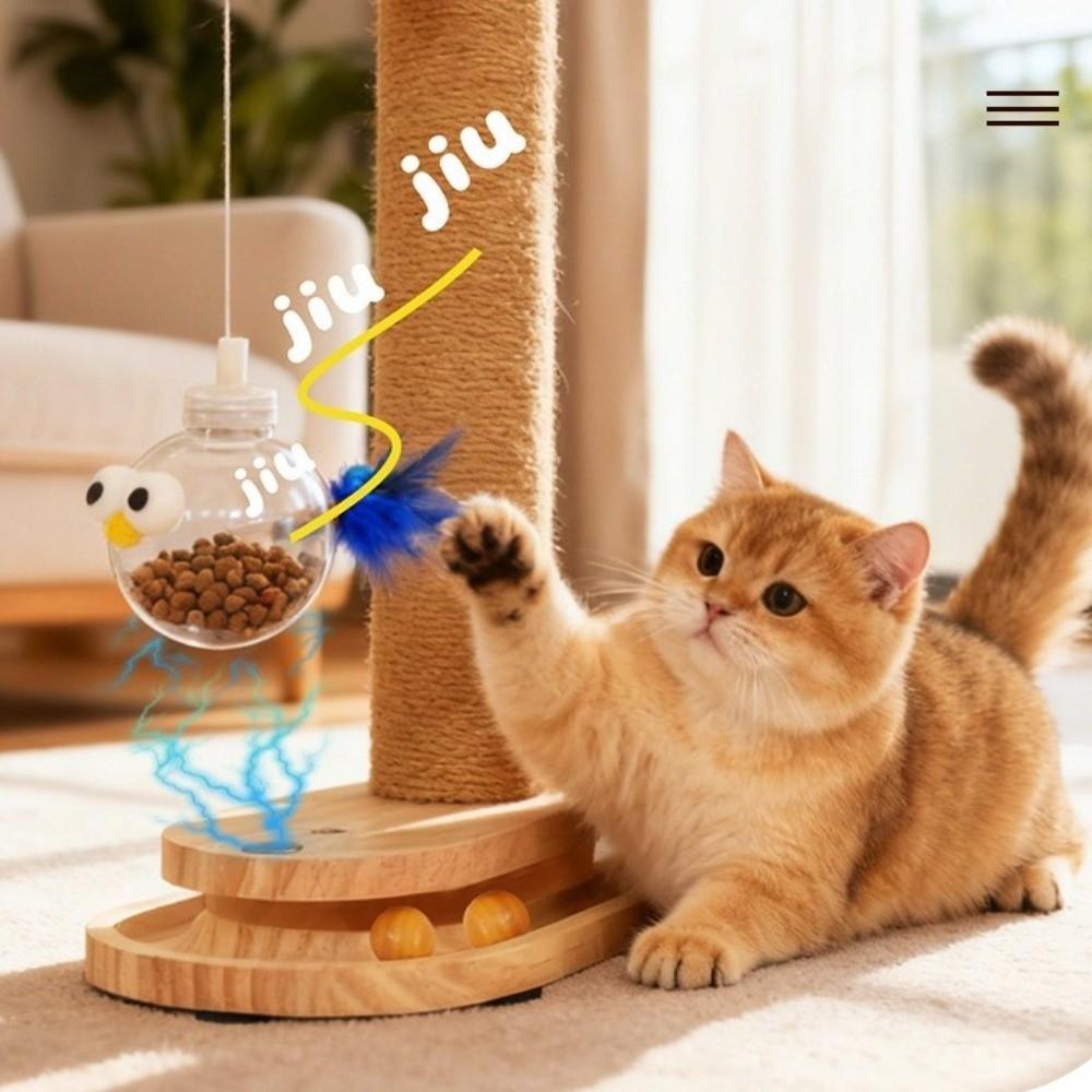 Rotating Platform Cat Turntable Column Wear-resistant Stand Scratching Board  Interactive Balls