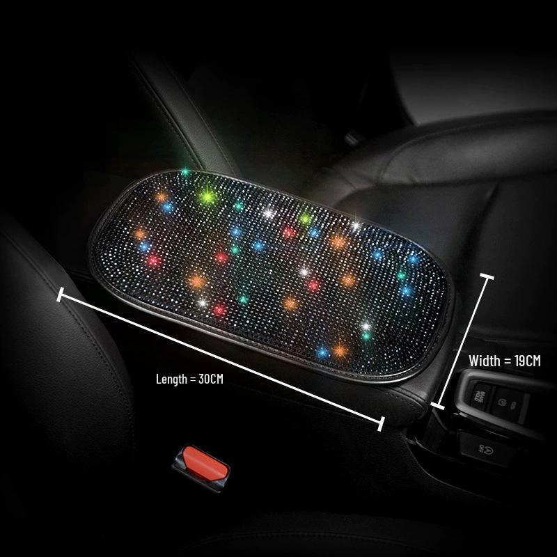 Zestaw do dekoracji samochodu z czarnymi diamentami: Pokrowce na kierownicę i uchwyty