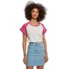 T-shirt Femme Urban Classics Contrast Raglan GT - Gris Clair/violet - XXL