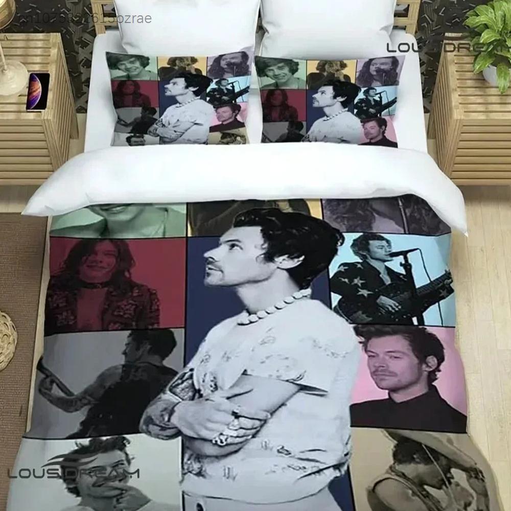 Zanger H-Harry-Styles Beddengoed Sets Exquise Beddengoed Set Dekbedovertrek Beddekbed Set Beddengoed Set Luxe Verjaardagscadeau