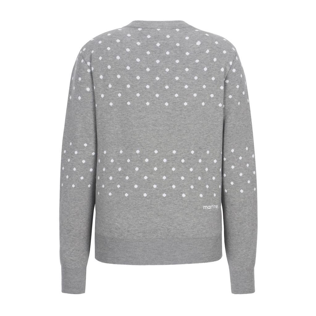 MARTINE GOLF Logo Round Neck Knit_M/Gray