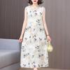 Elegant Sleeveless Dresses for Women Clothes Loose Plus Size Vintage Summer Long Dress