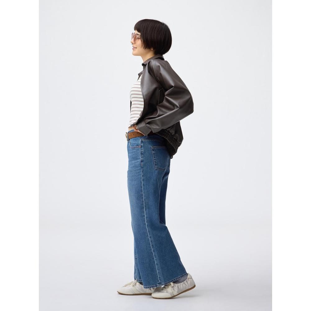 Gu By Uniqlo Baggy Flare Jeans+ec  Short Length 67.0 Cm 