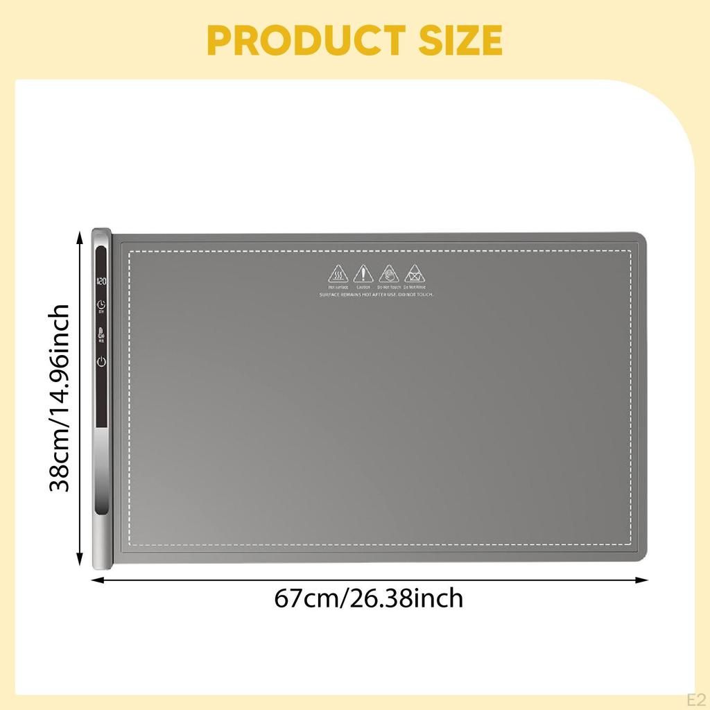 Food Warmer Warm Plate 300W Warming Mat for Winter Gatherings Daily Use Gray