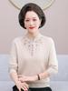 Elegant Knit Sweater Top for Middle-Aged Women: Autumn/Winter Loose Inner Layer