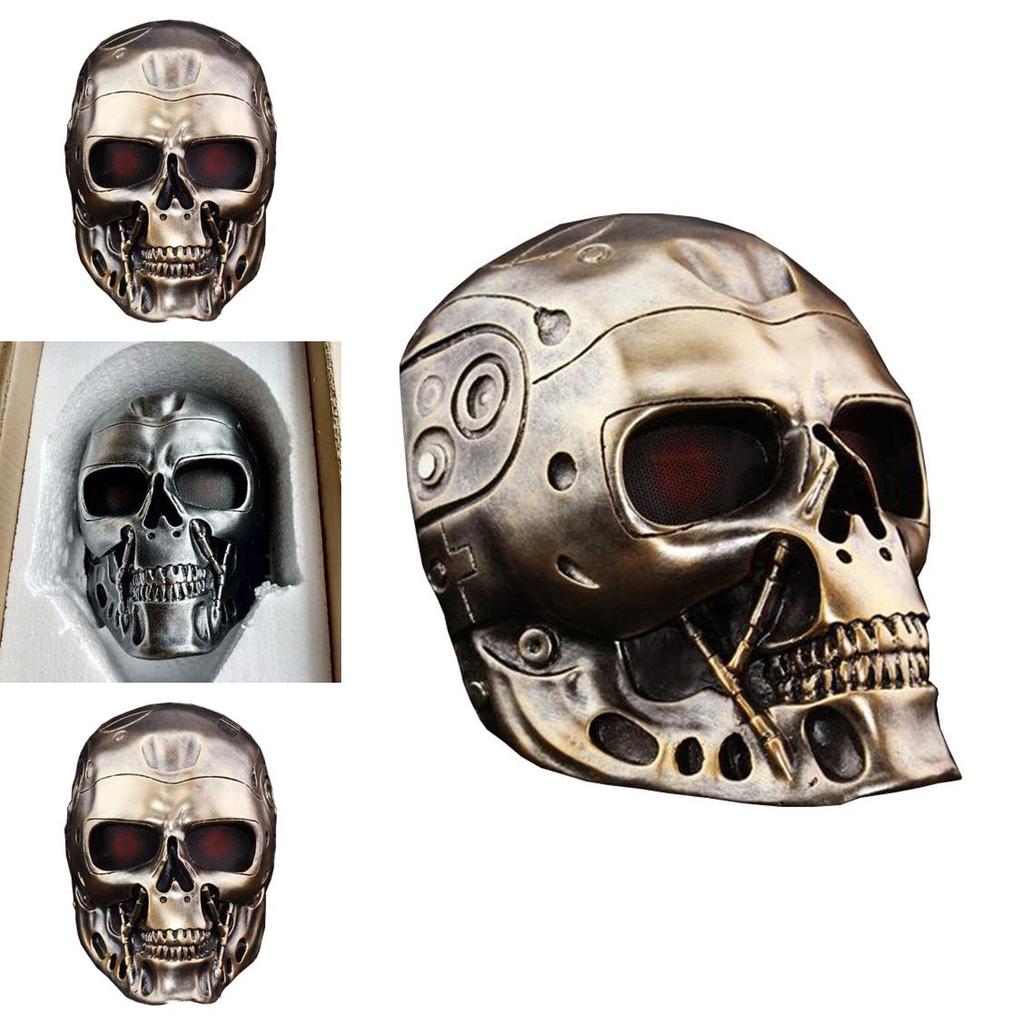 Maschera Terminator di Halloween Maschera Costume Integrale in Resina per Feste e Giochi di Ruolo