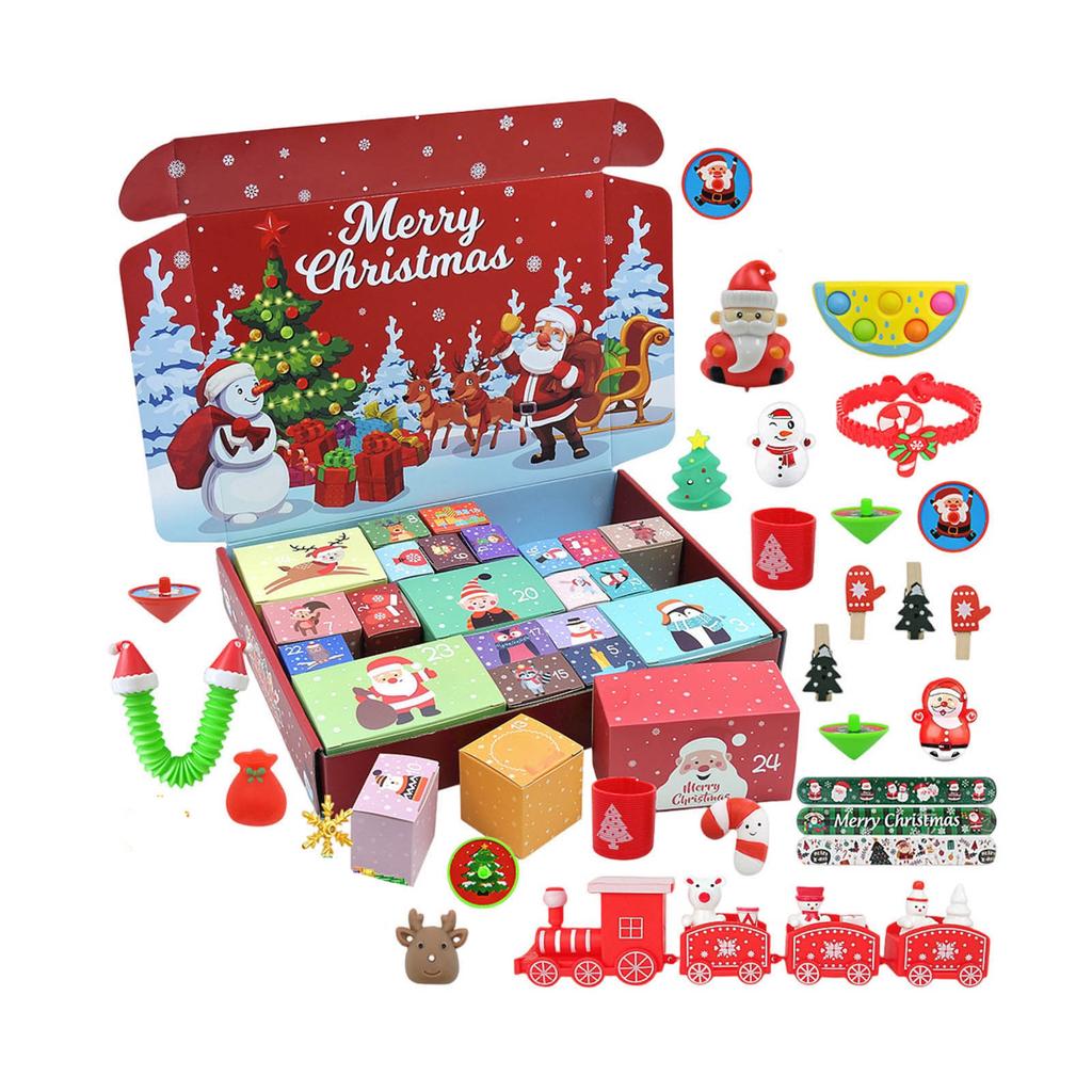 24-Piece Christmas 3D Countdown Calendar Toy Set (24 Toys)