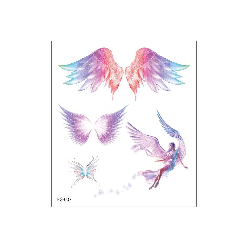 Rikaron Glitter Butterfly & Unicorn Temporary Tattoo Stickers - Waterproof & Fresh Gradient Design 105x120 mm