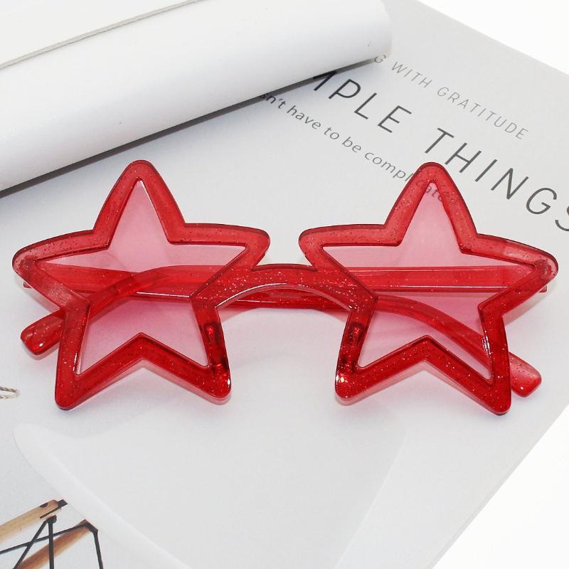 New Trendy Star Sunglasses Fun Birthday Party Colorful Pentagram Decorative Eyewear