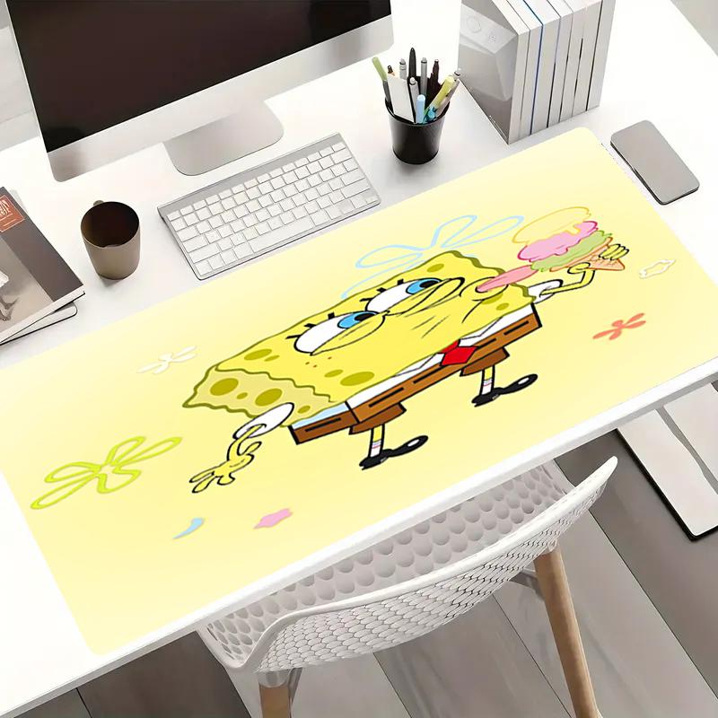 SpongeBob Theme Mouse Pad, Non Slip Rubber Base, Multifunctional Office & Home Decor, Perfect for Workspace Personalization.