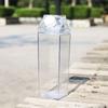 500ml/1000ml Transparent Milk Carton Water Bottle Creative Plastic Milk Juice Bottles Portable Clear Box Milk Storage Bottle