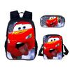 Set Zaino per Bambini con Personaggi di Film Cars in Materiale di Nylon con Spallacci Regolabili per Bambini