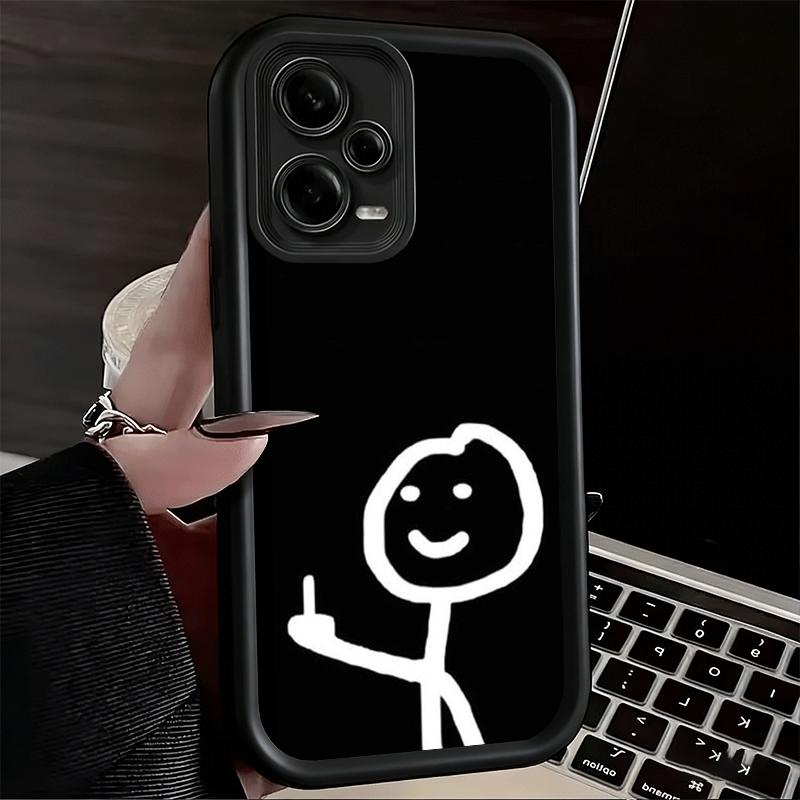 Phone Case for Xiaomi Redmi Note 15 14 13 Pro Plus Funny Stickman Matchman Shell 12S 11 11S 11T 5G 14S Soft Silicone Funda