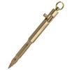 Tragbarer Bolt-Action-Stift aus massivem Messing mit Ring, quadratische Form, Retro-Stil, Taschen-Business-Signatur