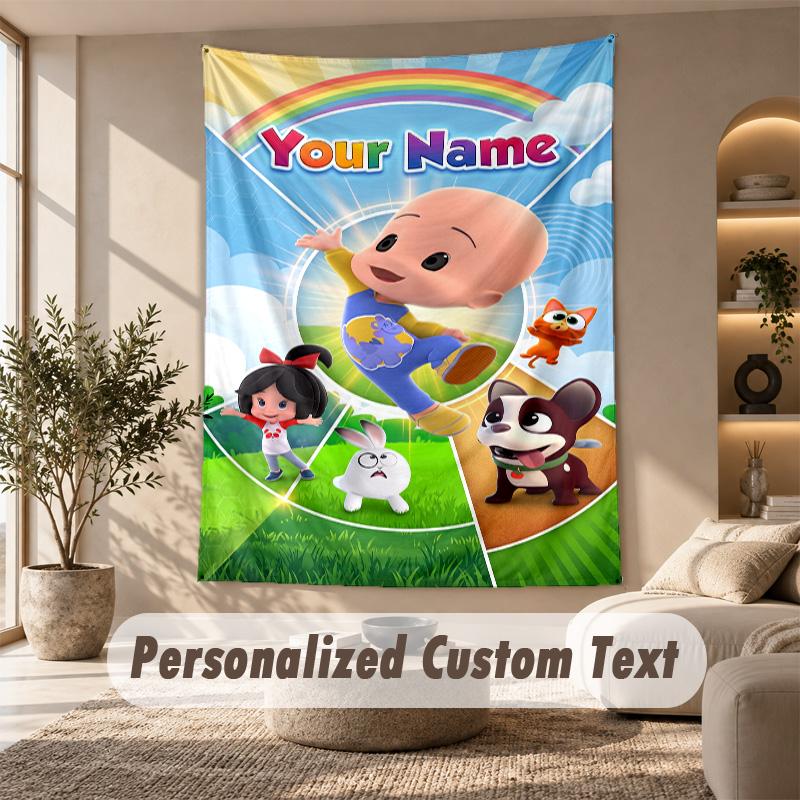 Cleo & Cuquín Tapestry, Personalized Custom Text, Wall Hanging Tapestry For Living Room Home Wall Decor