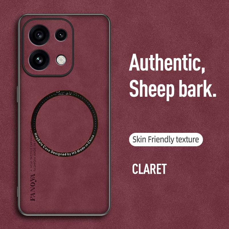 Cases For OPPO Reno 16 16Pro 16F Sheepskin Leather Shockproof Case For OPPO Reno 16 Pro 16 FS Magnetic Wireless Charging Cover