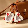 Cute Window Ita Bag Cake Shaped Plush Pouch Transparent Mini Figure Display Keychain Purse Hanging Doll Storage Bag For Backpack