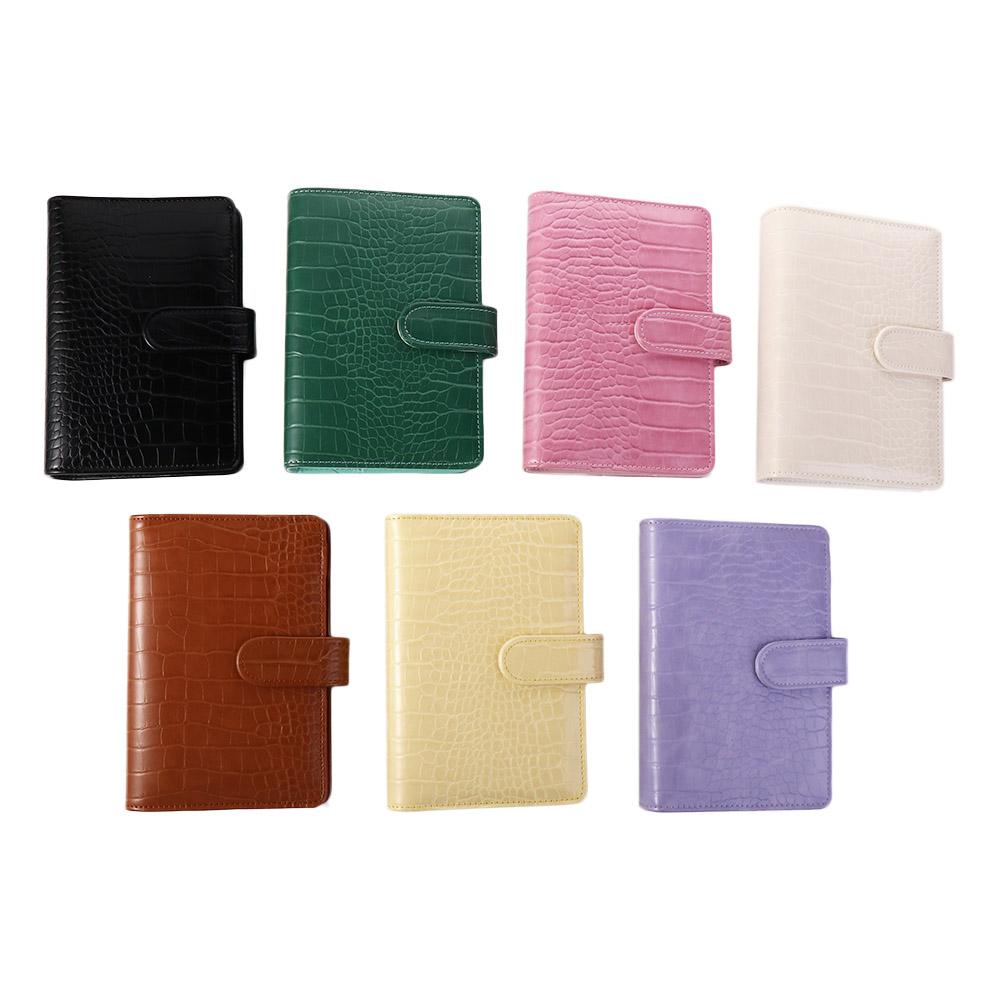 Ring Binder 6 Ring Crocodile Pattern Loose-Leaf Cover Notepad Cover Notebook Cover Binder Cover
