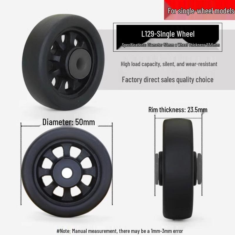 Universal Telescopic Luggage Wheels & Leather Case Replacement Rollers with Password Lock.