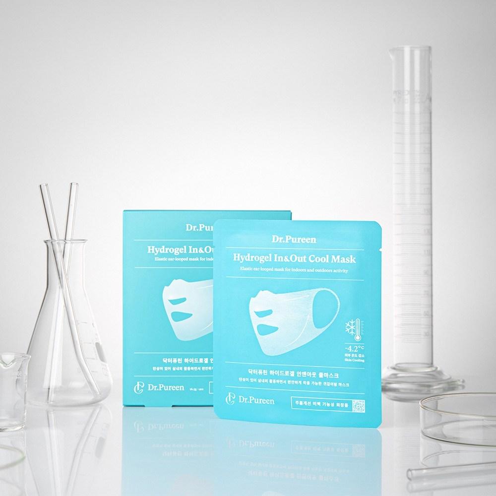 Dr. Purin Hydrogel In-N-Out Cool Mask Pack (4 sheets), 1 box, 4 sheets