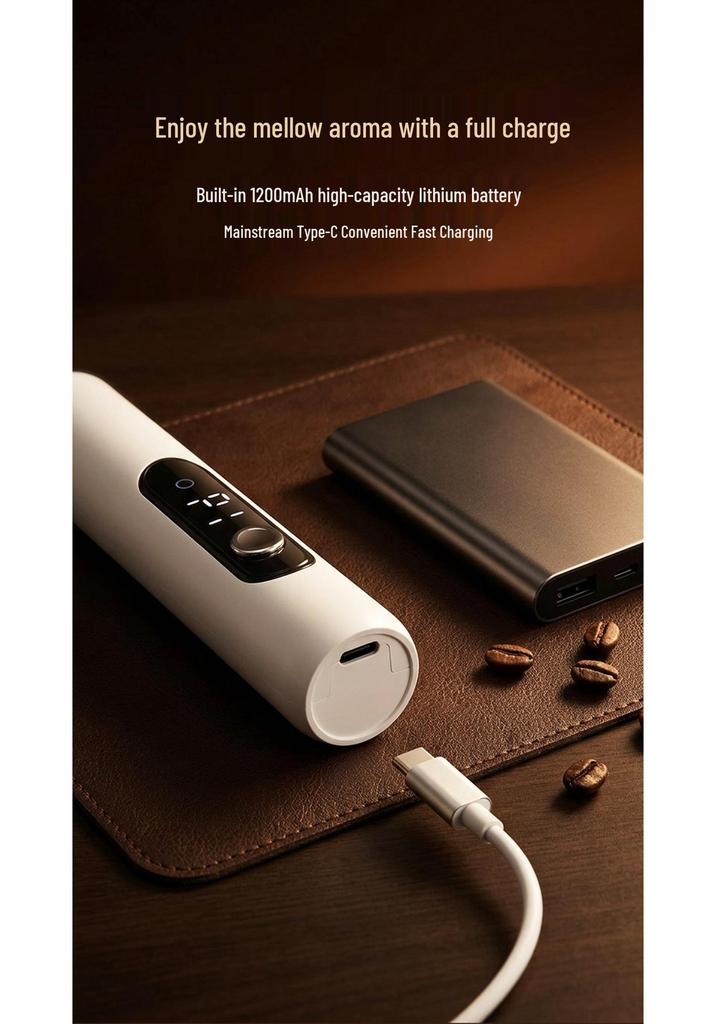 Smart Digital Milk Frother with Type-C Charging – Handheld Egg Beater & Coffee Frother