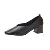 Women’s 2024 Spring/Autumn Square Toe Chunky Mid Heel Professional Interview Shoes