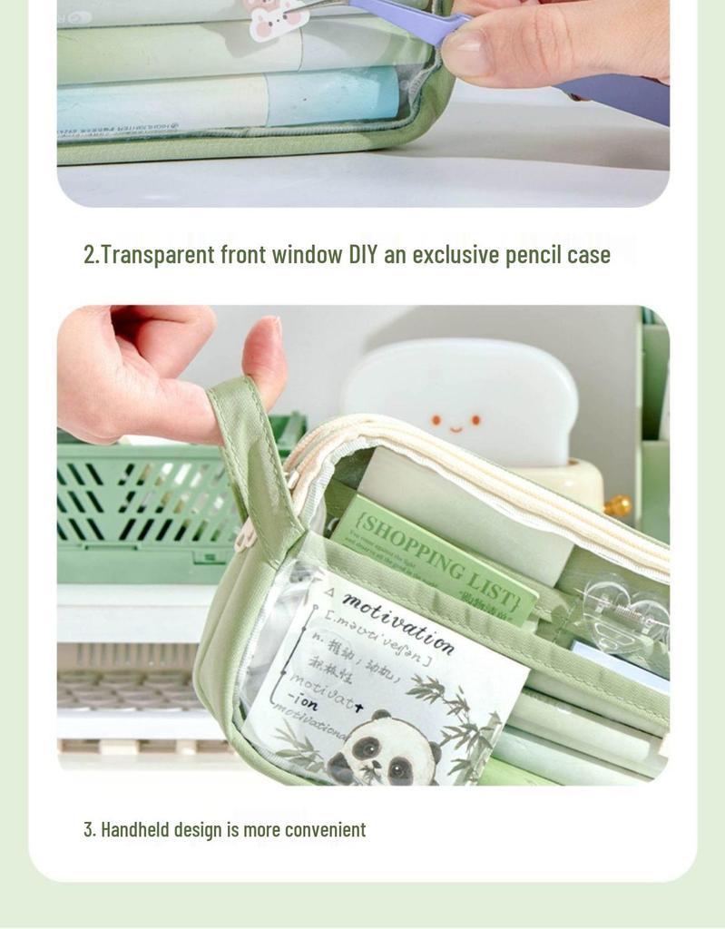 2024 Clear Ita Bag Pencil Case: High-End Korean Stationery Box for Girls