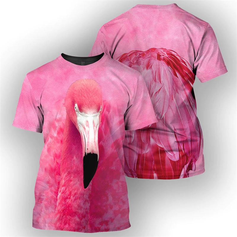 Bees Flamingos Penguins T-shirt Men Women Cool Animal 3d Animal Parrot Owl Print Tees Short Sleeves Summer Street Tops T Shirts