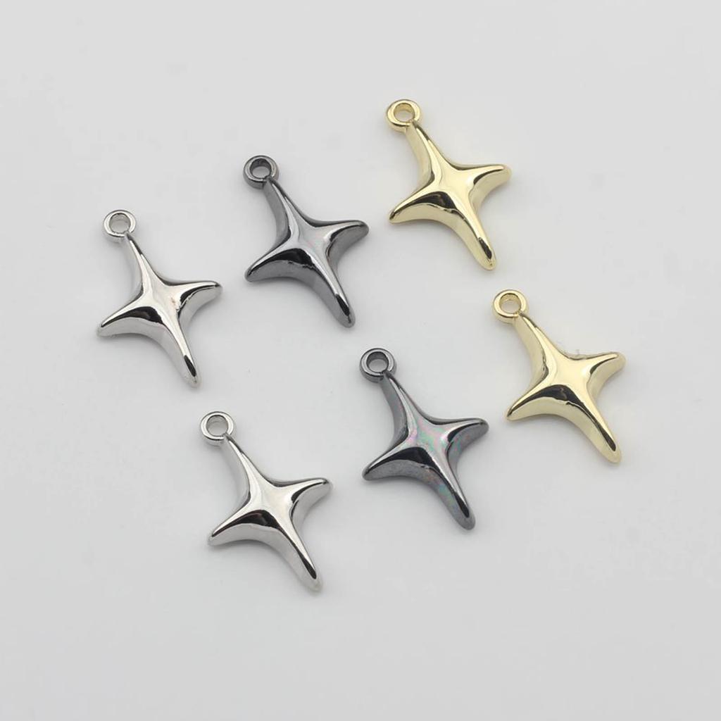 10Pcs Awn Star Shape Pendant for Valentines Day Elegant Awn Star Jewelry Making Necklace Bead DIY Earring Lightweigh