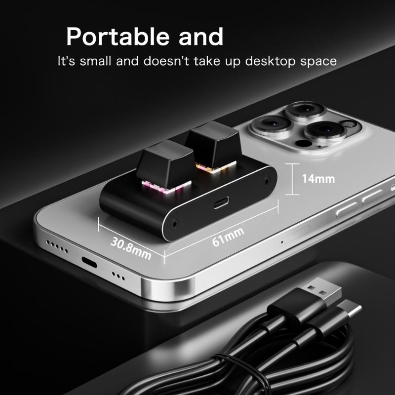 Ergonomic Two Key Corded Keyboards Aluminum Construction Ensuring Comfort for Extended Work