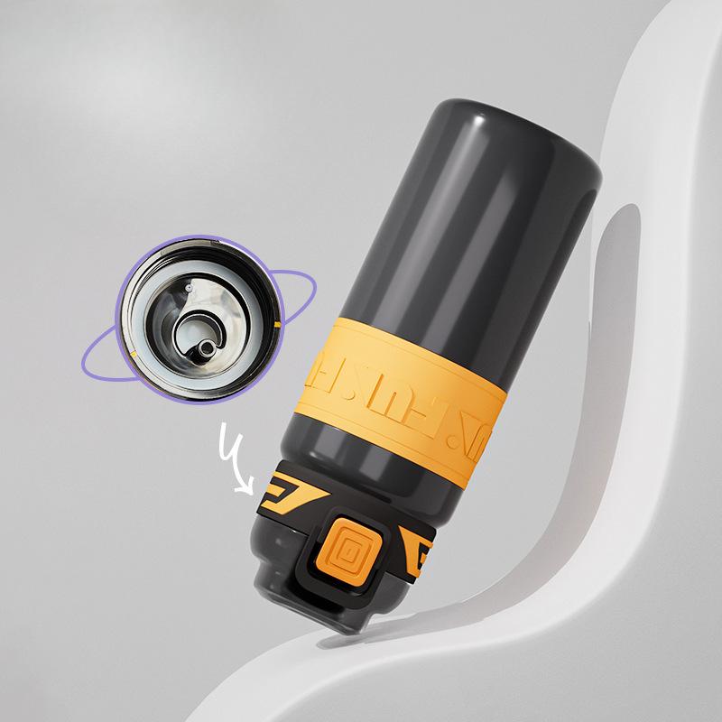 Summer New Sports Cup High Appearance Level Stainless Steel Thermos Cup Outdoor Convenient Spring Cover Double Drinking Cup