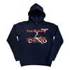 Van Halen Unisex Adult Unplugged Pinup Motorcycle Back Print Pullover Hoodie