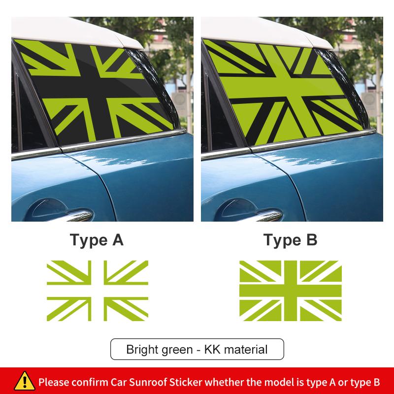 Union Jack Car Side Window Sticker For Mini Cooper R56 R60 F56 F54 F55 F60 F65 F66 U25 J01 J05 General Car Styling Accessories