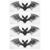 4Pcs Bats Shaped Wall Stickers Decals Halloween Party Decorations DIY Home Window Door Decor