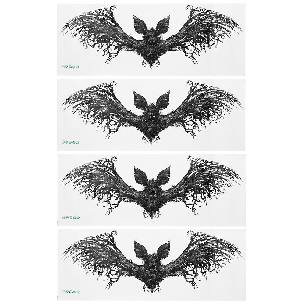4Pcs Bats Shaped Wall Stickers Decals Halloween Party Decorations DIY Home Window Door Decor