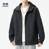 ROMON Men's Fleece Lined Air Layer Hooded Cardigan Jacket